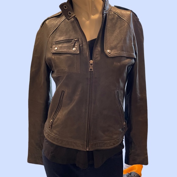 Banana Republic Leather Moto Jacket XS - Picture 2 of 7